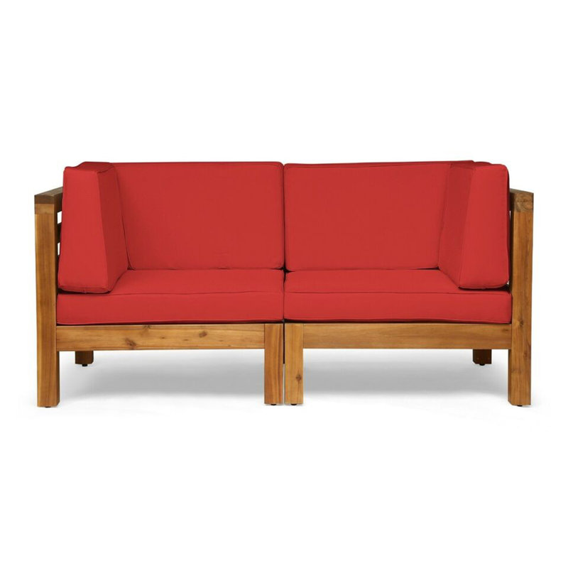 Canapé d'extérieur, Rouge, Brun