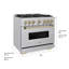 ZLINE Autograph 36 in. Classic Dual Fuel Range with 6 Burner DuoPro Cooktop and Bronze Accents-128905096