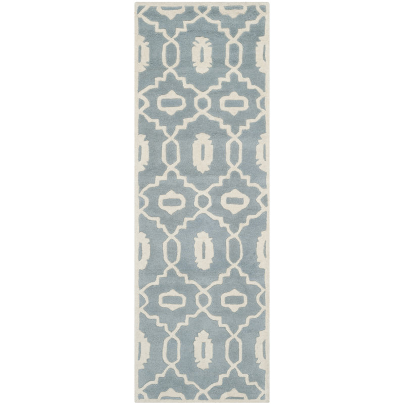 Carolene Hand Tufted Wool Geometric Rug, Rectangle 2'3" x 5'