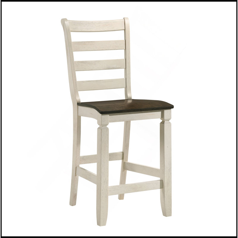 Chêne et tabourets de comptoir blancs (ensemble de 2)