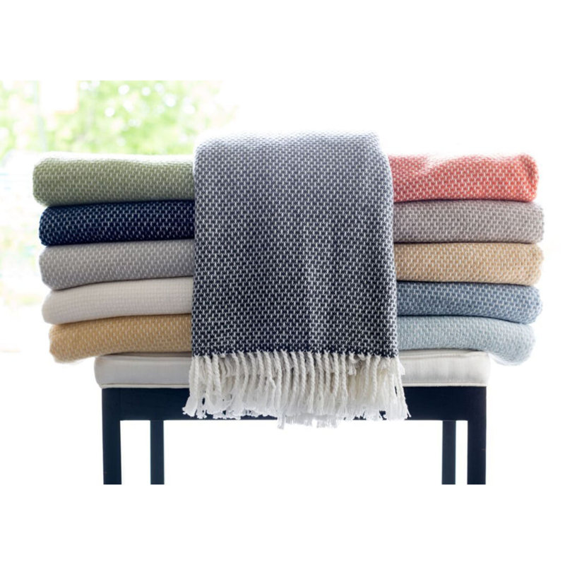 Soft Sky Blue Links Pattern Throw Blanket