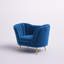 Fauteuil en velours argenté Orchid Blandick-156602795
