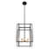 4-Light Rustic Farmhouse Lantern Adjustable Height Dimmable Black Chandelier Light Fixture