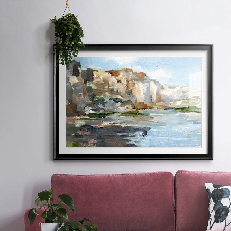 Western Cliff I, impression sur papier encadrée, Noir, H 30 po x l 44 po x P 1,5 po