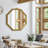 Mcpherson Octagon Wooden Frame Flat Wall Mirror-796799940
