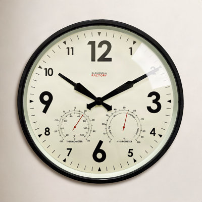 12" Waterproof Metal Wall Clock