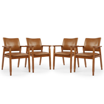 Chaise avec accoudoirs avec accoudoirs et pieds en bois massif Modern