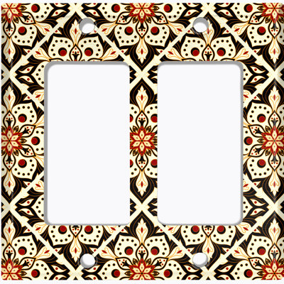 Patterned 2 - Gang Rocker Standard Wall Plate