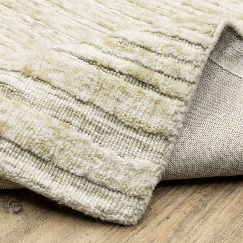 Tapis beige / ivoire Bellatrix, Tapis de couloir 2 pi 6 po x 7 pi 12 po