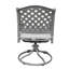 Chaise berçante d'extérieur pivotante en aluminium avec coussins, ensemble de 2, gaze dorée, résistante aux intempéries et confortable