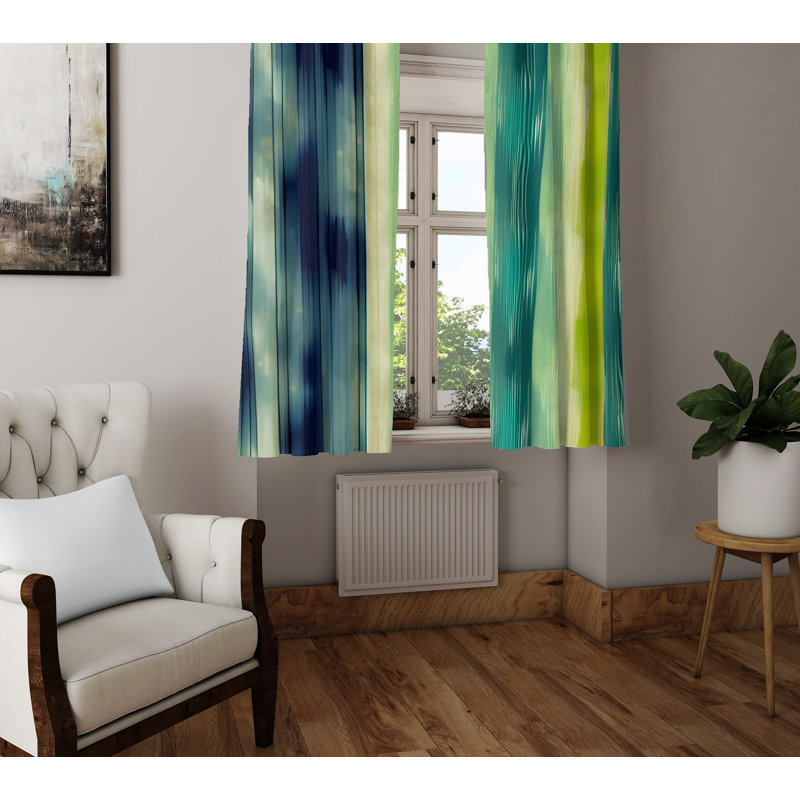 Paire de rideaux semi-transparents en polyester Dashanta, L 56 po x L 78 po