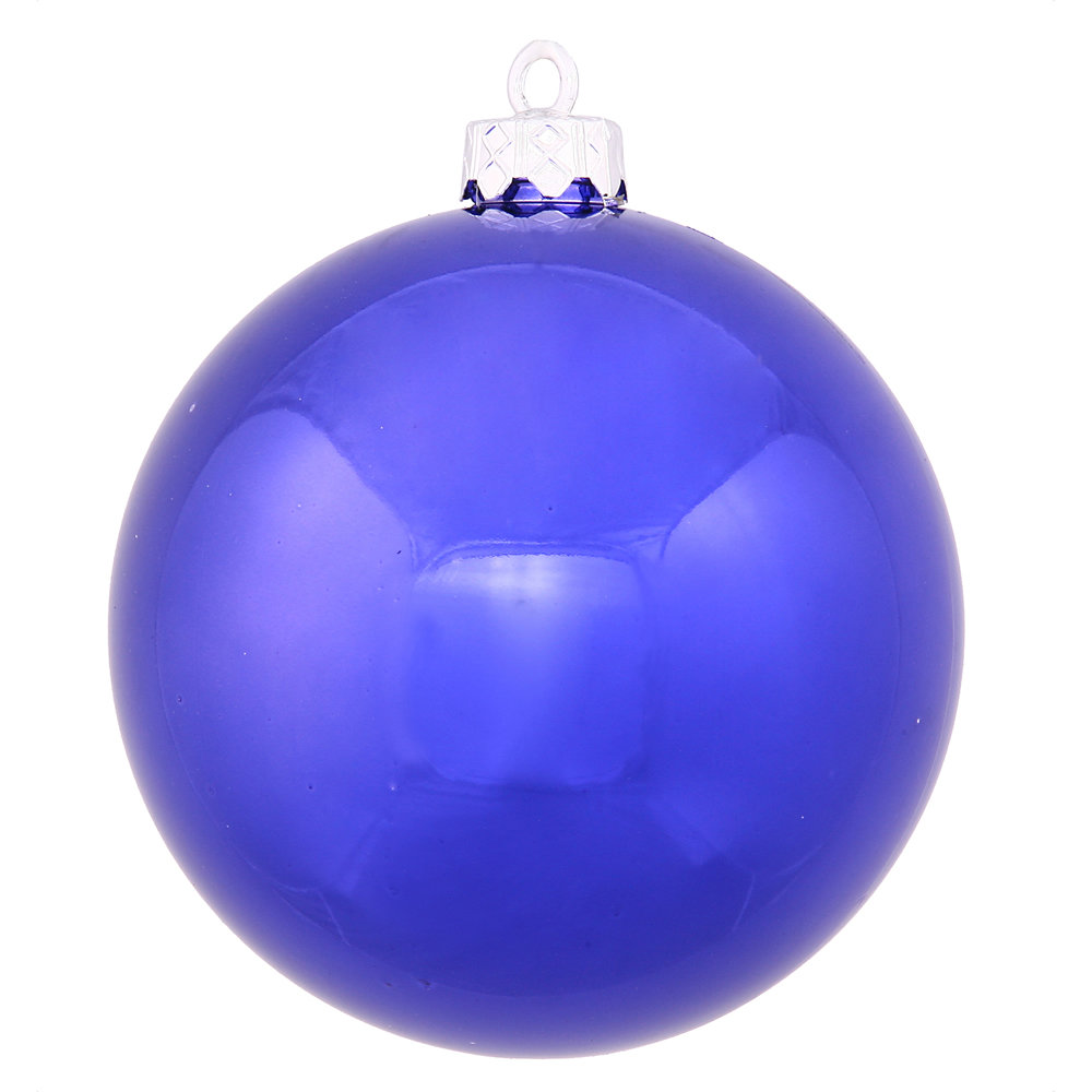 The Holiday Aisle® 6" Shatterproof Bauble, Blue, 4.75"