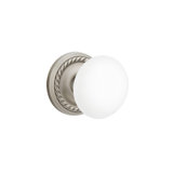 Privacy Ice White Knob With Rope Rose