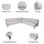 Canapé modulaire neutre neutre beige - 122 po x 122 po x 35 po