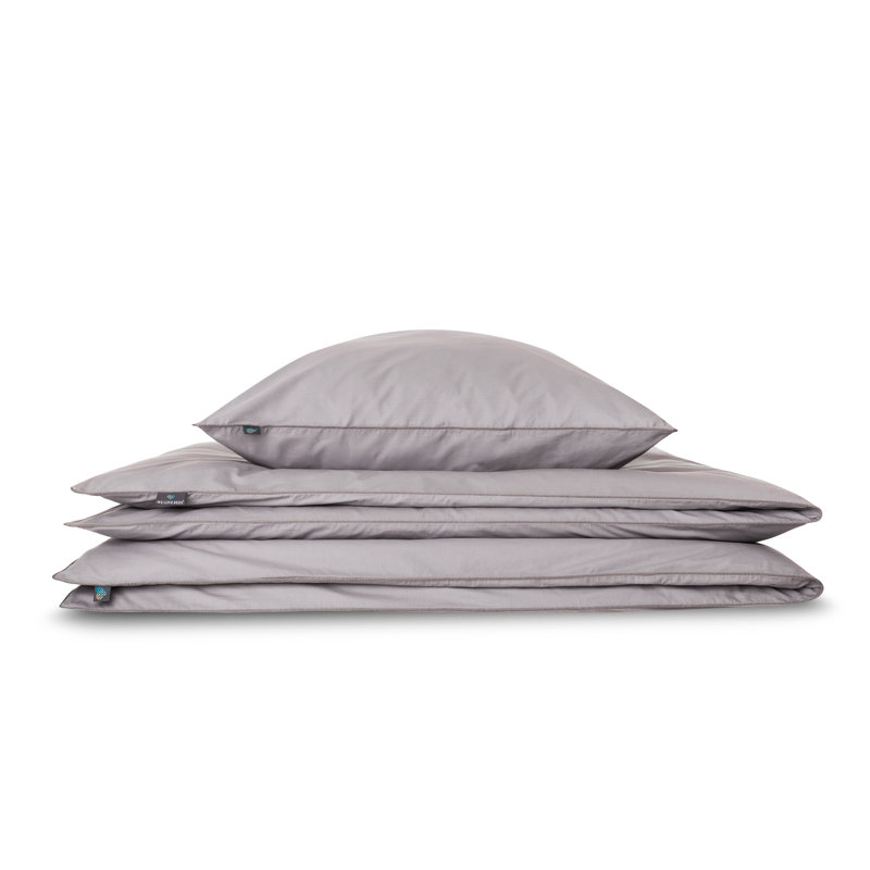 No Pattern Duvet Cover Set, 155 x 200cm, Grey