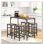 5-Piece Dining Table Set Table Stools Space Saving Practical