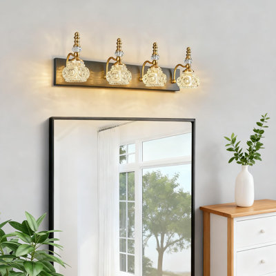 Applique murale moderne avec abat-jour en cristal pour salle de bain et espace intérieur de style industriel rétro