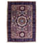 Hand Knotted Wool Area Rug in Rust And Navy