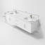 Ensemble de meuble-lavabo double mural 72 "avec miroir Geneva-1461256127-1378554682