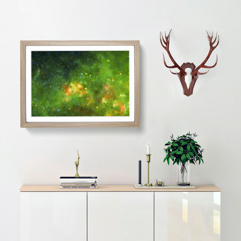 Out of Space Vol.25 in Abstract - Picture Frame Graphic Art Print, Oak Framed, 48cm H x 65cm W x 2cm D