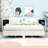 Modern Floating Platform Bed with LED Lighting and Built-in Nightstands-1331399182-1331399180