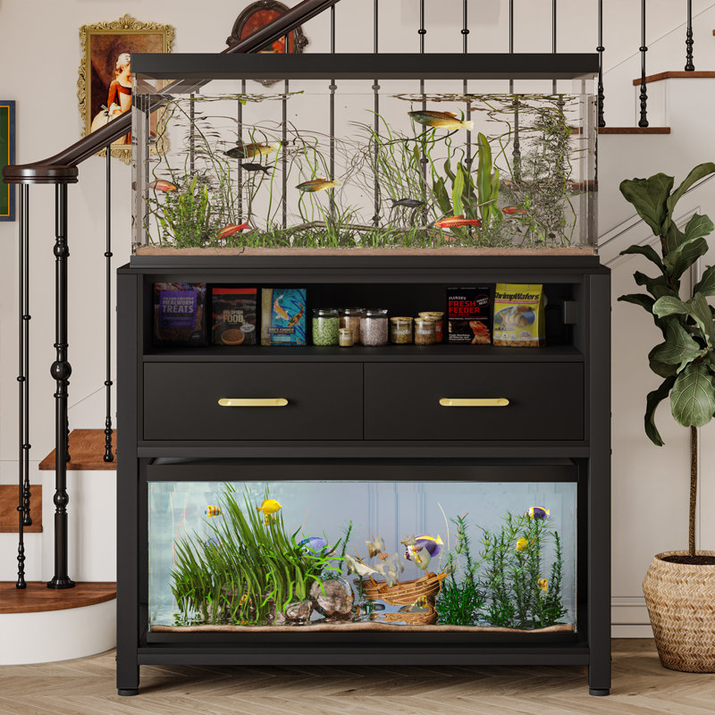 Support pour aquarium Hassib 40 gallons avec rangement et prises intégrées, support pour aquarium de ferme, support pour terrarium ReptileTank