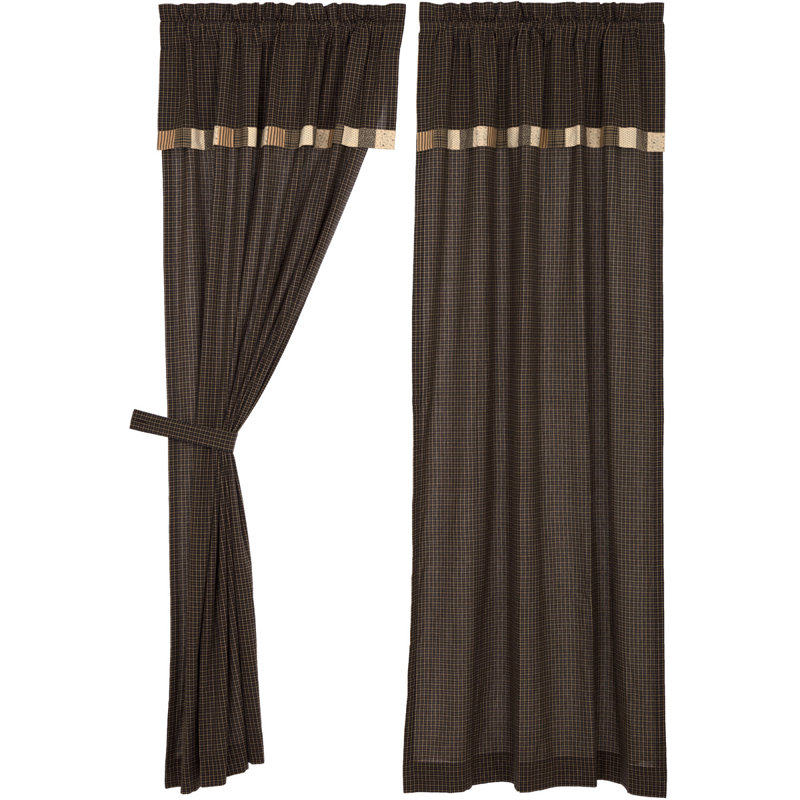 Kettle Grove 100% Cotton Room Darkening Curtain Panel Pair, 40" W x 84" L