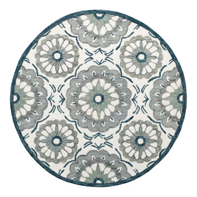Rugsa Hand Tufted Wool Floral Indoor Rug
