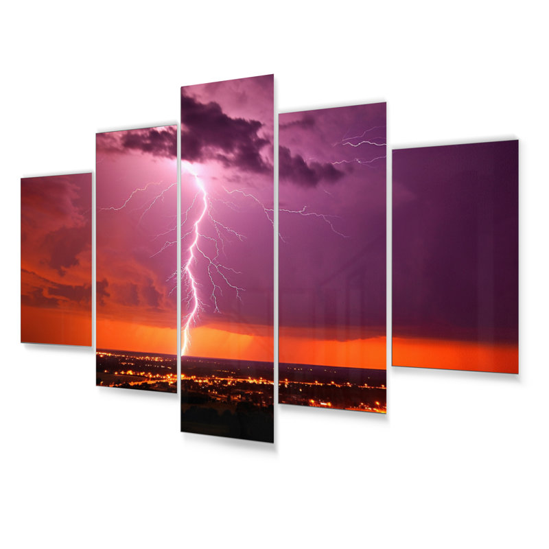 Dramatic Thunderstorms III - Lightning Metal Wall Decor Set