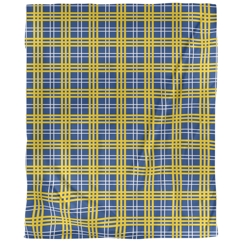 Housse de couette simple LA football Luxury, Housse de couette pour grand lit, Bleu royal / blanc / or, Microfibre