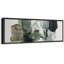 Composition moderne d'un coup de pinceau vert dans un style minimaliste contemporain - grande impression sur toile encadrée de la chambre principale-180636947-180636949