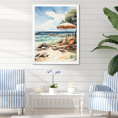 Beach Chairs Photo III, reproduction d'art sur toile
