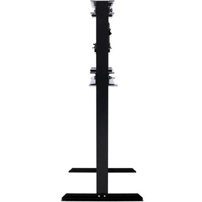 Presse d'atelier hydraulique de 12 tonnes, châssis en H, presse sur pied en acier noir monobloc avec table de travail réglable et plateaux de presse