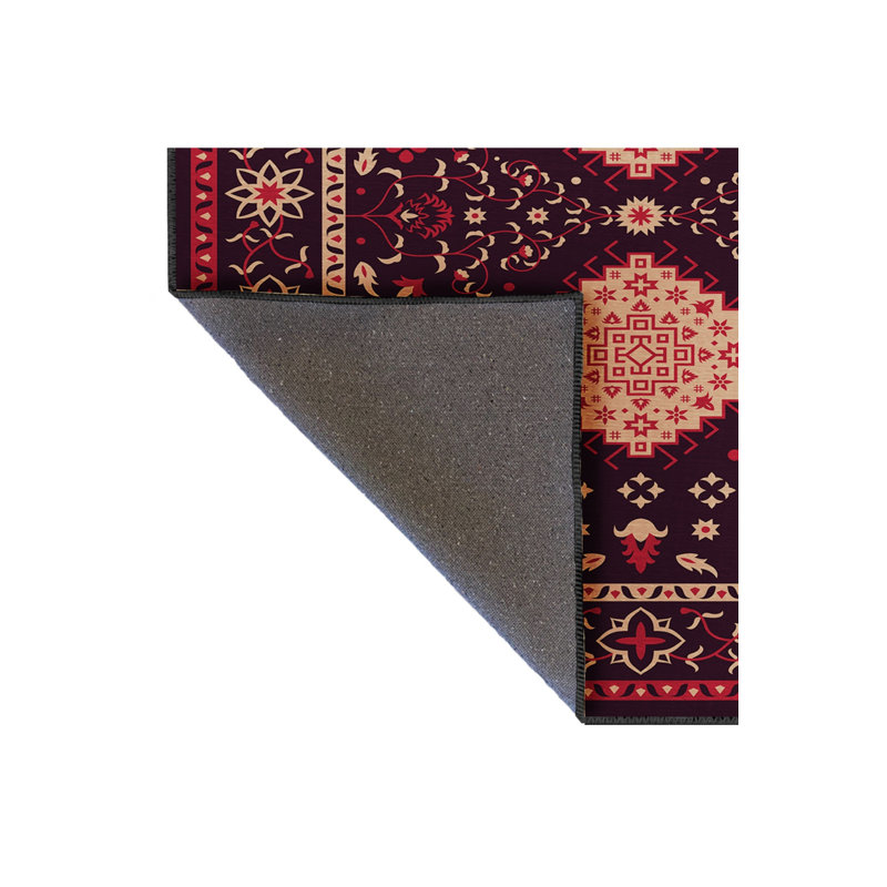 Tapis beige tissé traditionnel Mosso, 4'11" x 7'7"