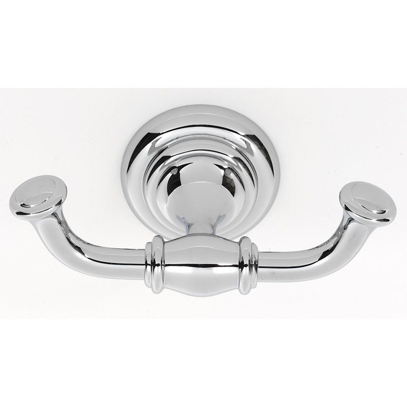 Charlie Double Robe Hook, Polished Chrome