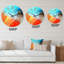 Huile sur toile texturée, composition VI - horloge murale moderne-59913392