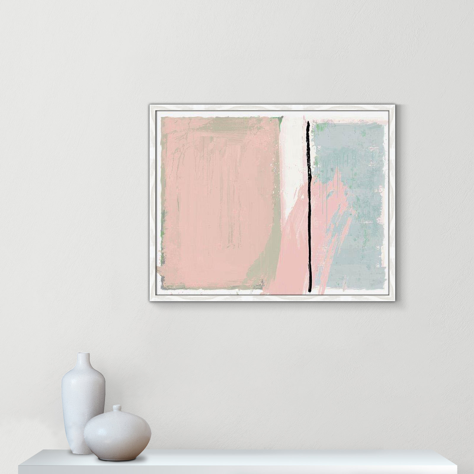 Pastel Opulance by Casa Fine Arts, No Mat, White Slim Picture Framed, 23.5" H x 29.5" W x 0.75" D