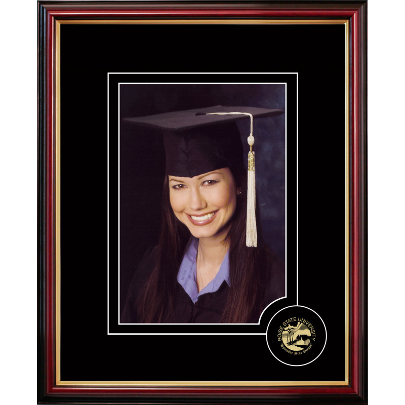 Cadre photo en forme de diplômé de l’université state Boise