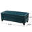 Teal Pu Storage - With Storage, 50 In. Depth, 20.5 Width, 18.25 Height, 30.95 Lb. Weight Fabric , Deep, Wide, High,-769000026