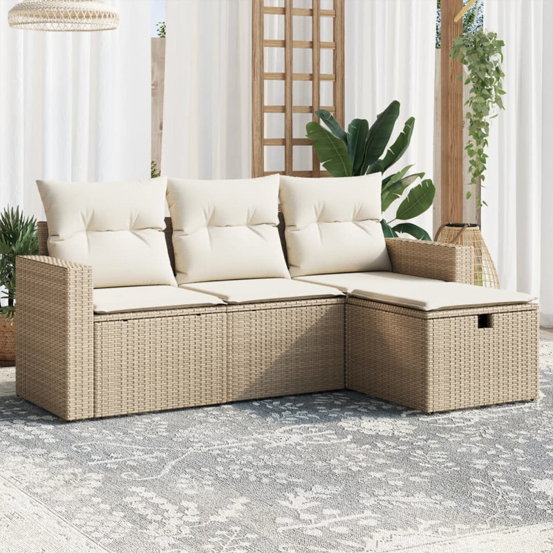 Ensemble de canapé de jardin modulaire 3 places Vidaxl