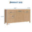 Commode cannelée en bois Mid-Century-95476585