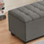 Banc de rangement rembourré 100% lin Heihachi-121254303