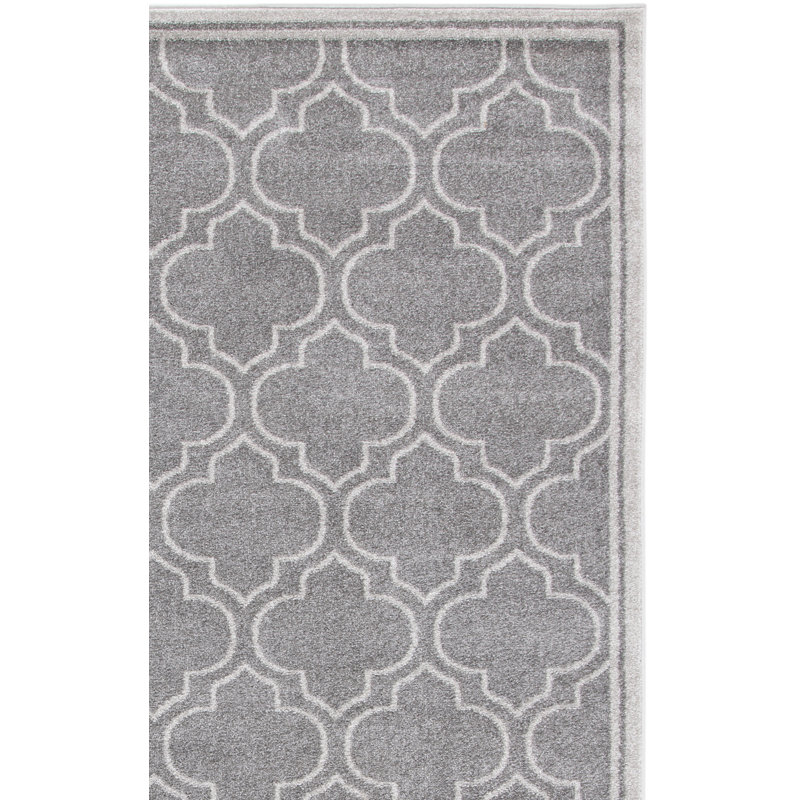 Ammundsen Abstract Grey / Light Grey Area Rug, Rectangle 3' x 5'