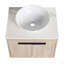 Ensemble de meuble-lavabo moderne 24 po avec lavabo en céramique, meuble-lavabo mural en chêne blanc avec porte à fermeture en douceur, emballage KD