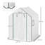 Walk-in Greenhouse with 3 Tier 8 Shelves 140 x 143 x 190 cm White