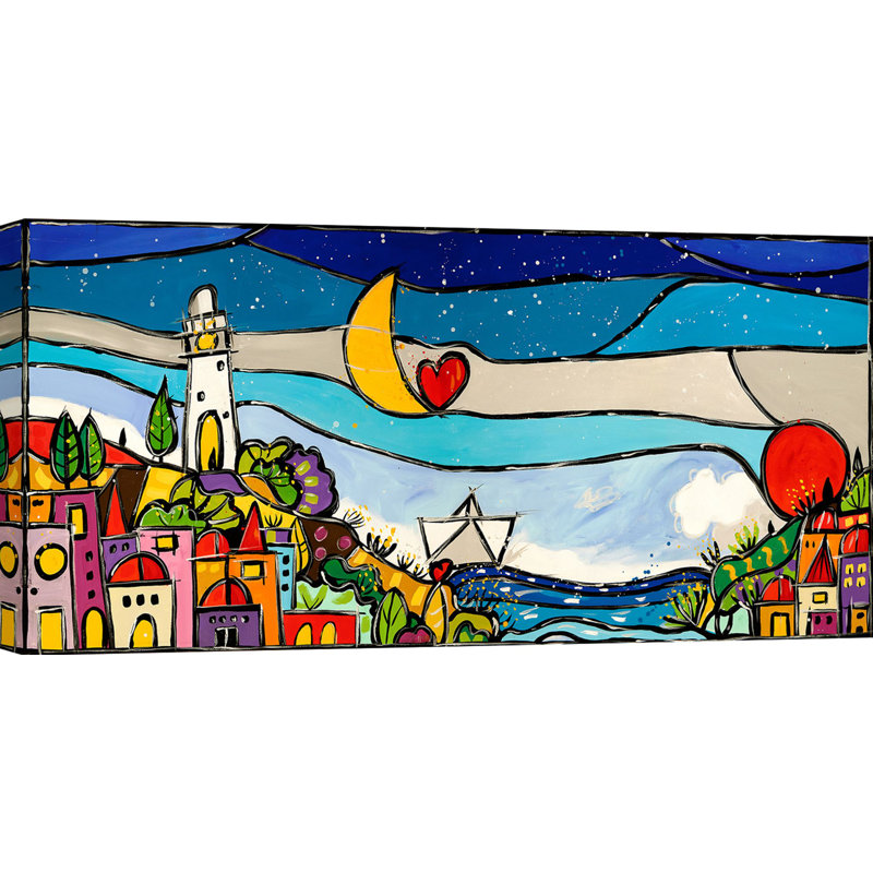 2WA6241 There Is Love Between Us by Wallas - Wrapped Canvas Art Prints, 50cm H x 100cm W x 4cm D