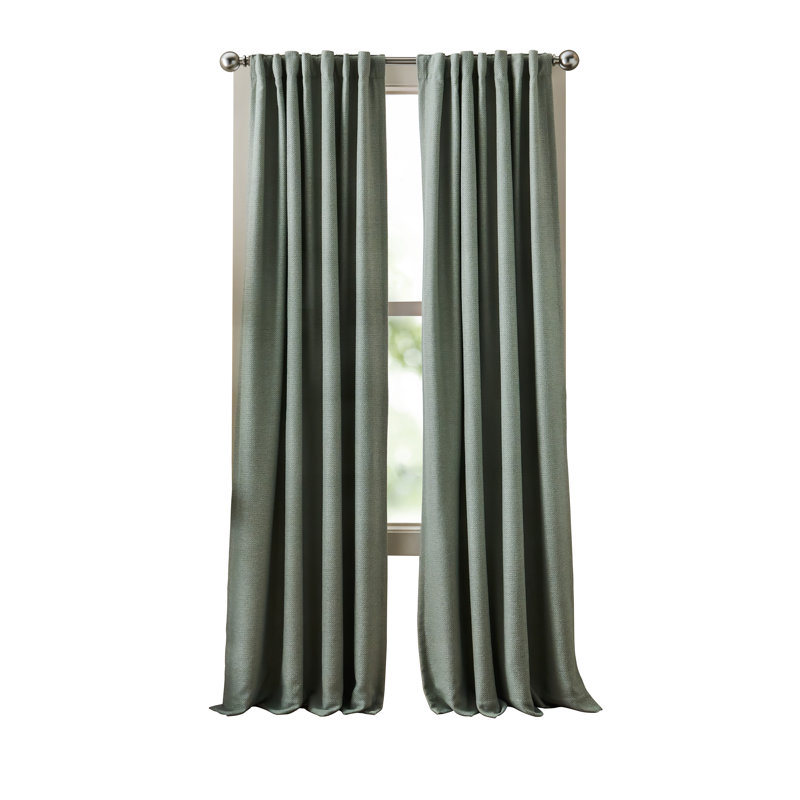 Bethune 95"Backtab Lined Sage 2pk, 50" W x 95" L, Green