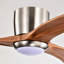 Ventilateur de plafond encastré de 52 po, ventilateur de plafond à 3 pales en bois massif avec lumières à télécommande, moteur à courant continu silencieux, ventilateur de plafond réversible à 6 vitesses pour le salon, la chambre à coucher, le bureau et l'intérieur (nickel teinté)-126116058
