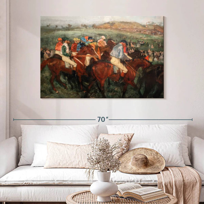 Sirci Gentlemen Jockeys avant le départ, H 32 po x l 48 po