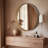 Wood Round Wall Mirror for Bathroom Bedroom Vanity Home Decoration-1011608375-1013173691